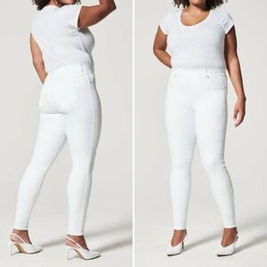 Spanx White Skinny Ankle Crop Jeans | Women’s Size Large